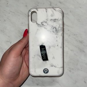 iPhone XS Max White Marble Loopy case